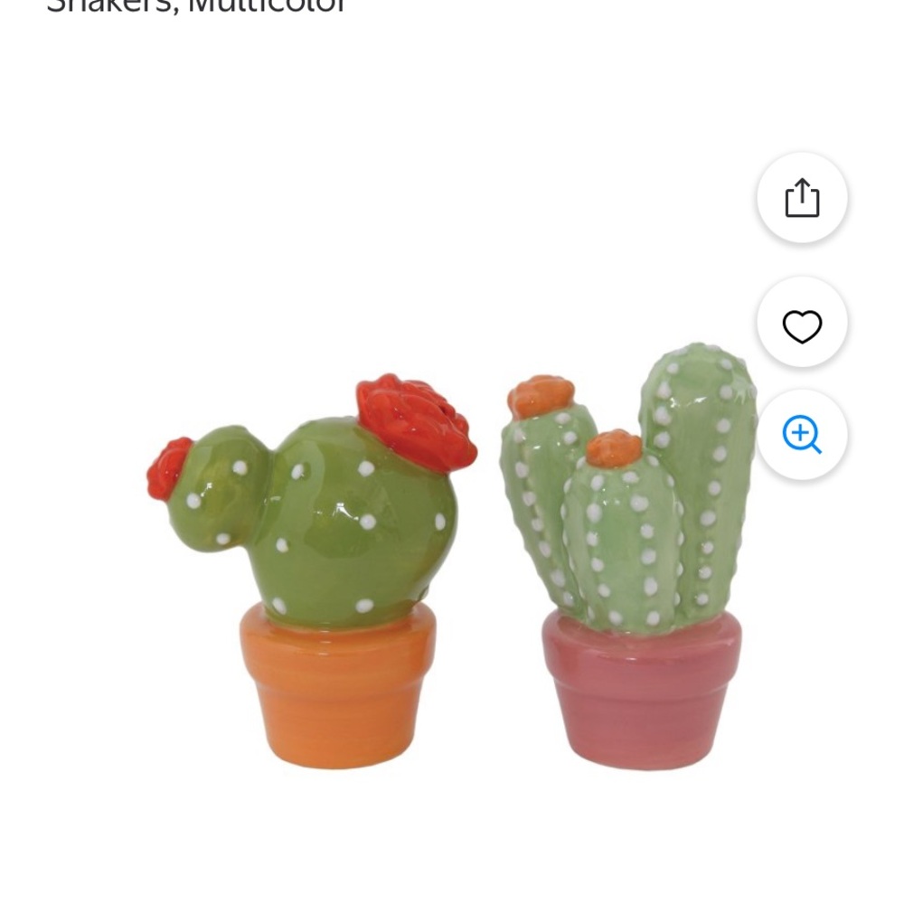 West Elm set of Ceramic Cacti Salt and Pepper Shakers